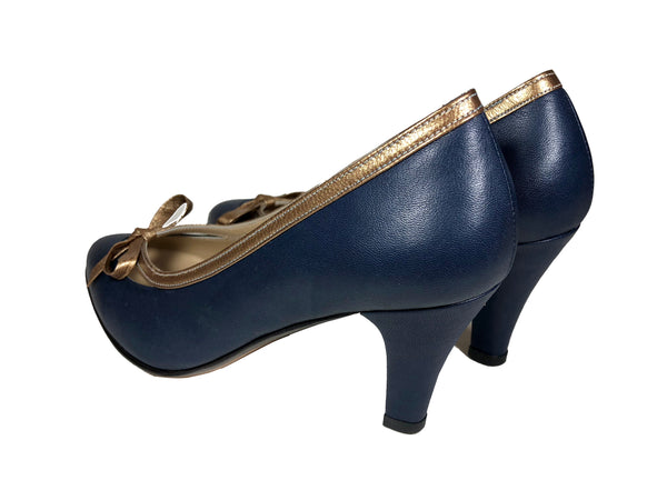 Sophia - Navy/gold