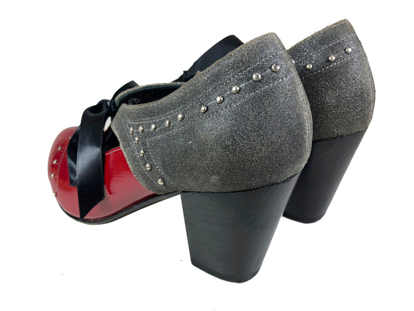 Annie - Red/distressed grey