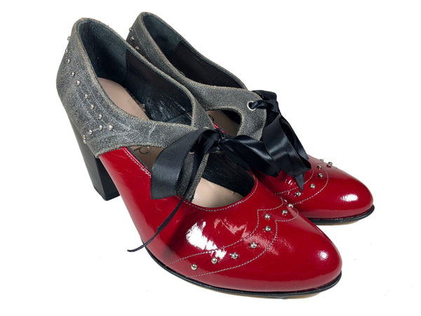 Annie - Red/distressed grey