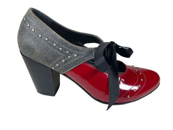 Annie - Red/distressed grey