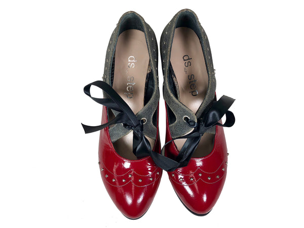 Annie - Red/distressed grey