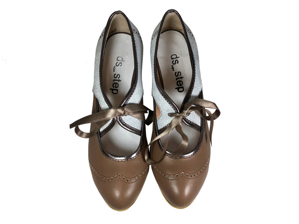 Annie - Warm taupe/distressed white